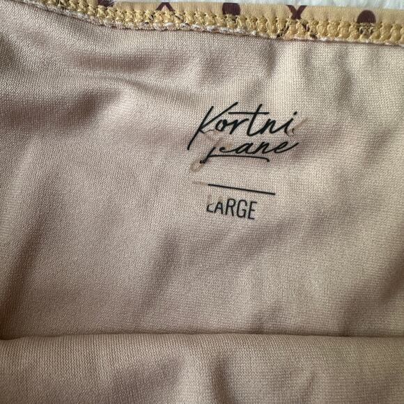 Kortni Jeane Birthday Pineapple Extra High Waist Rise Swim Bottoms Bikini L - Picture 8 of 9